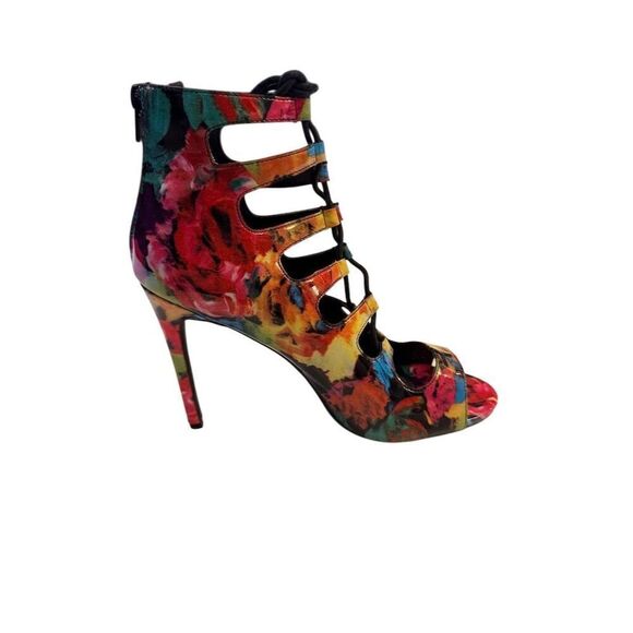Candie's Shoes - Candie's Women's Multicolor Colorful Gladiator Lace-up Stiletto Heels Size 10